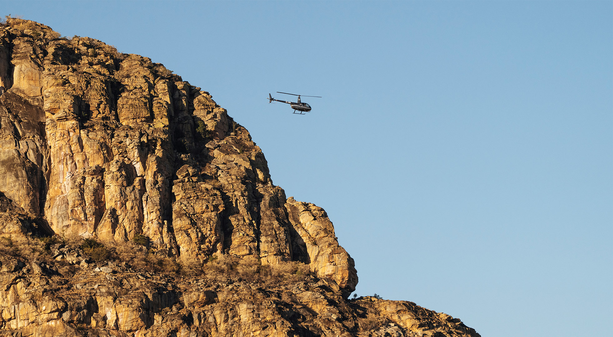 Tsodilo hill experience with helicopter horizons